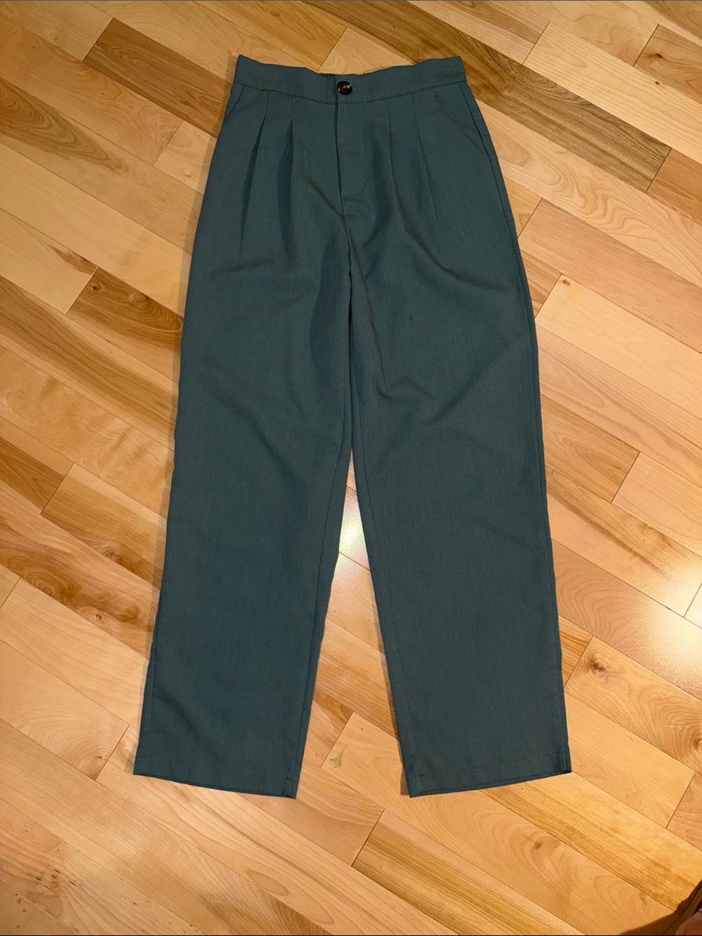 Ladies Sage lightweight Pleated Trousers - Classic Straight Fit elastic waist S